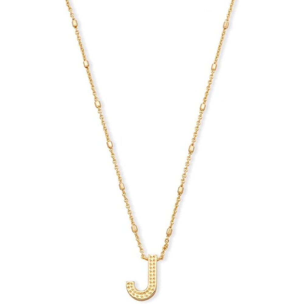 Letters J pendant necklace for women fashion jewelry 14k gold plated brass